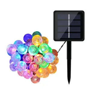 太陽能水晶聖誕燈串 5米20顆燈球(氣氛燈/裝飾燈/背景燈)