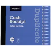 J.Burrows Carbon Duplicate Cash Receipt Book 100 Pages