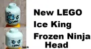 New LEGO ICE King Ninja HEAD Two faces Grumpy Growling Blue Eyes Missing Eye