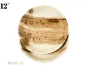 50/100 - Round Palm Leaf Platter Biodegradable, Eco Friendly AKA Bamboo Platter