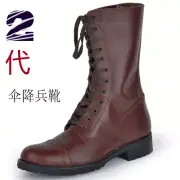 WW2 US Army Paratrooper Medium Tactical Boots Mens Lace up Leather Combat Boots