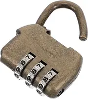 VALICLUD Vintage Zinc Alloy Password Lock Retro Combination Lock for Luggage Backpacks Stylish Theft Padlock for Secure Travel Storage Easy Operation