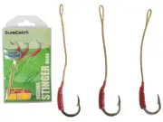 SURECATCH 3 Pack of Long Length Stinger Jigging Hook Rigs - Mustad Hooks