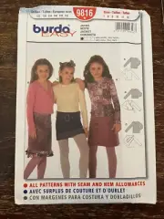 Burda 9816 Uncut Sewing Pattern, Girls' Jacket, Size 7-12