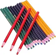 AKOOSY 15pcs Art Marking Pencils Set Wax Drawing Pencils for Artists Boys and Girls Sketching Marking Tool Pull-String Non-Sharpening Safe Lightweight Vivid Colors Paper Craft