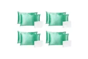 4PK Royal Comfort Mulberry Silk Pillowcase Twin Pack Pillow Cover 51x76cm Mint