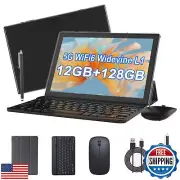 Android 13 Tablet, 10 inch 2 in 1 Tablets with Keyboard, 12GB RAM 128GB ROM 1