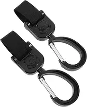MOBUTOFU 2 pcs Stroller Hooks with Rotatable Design Easy Attachment Stroller Bag Hooks for Diaper Bags Practical and Convenient