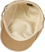 [Bestevery] Autumn Hats Caps, Flat Cap Men's Flat Cap Gatsby Hunting Caps, Cotton Flat Cap, Men's Peaked Cap, Beret Hat, Adjustable Peaked Caps for Men, Khaki, 58 cm
