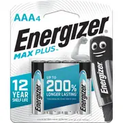 Energizer Max Plus Aaa Alkaline Batteries 4 Pack