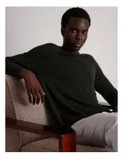 [Blaq] Australian Merino Crew Neck Knit in Dark Green