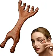 Sandalwood Scalp Massager | Deer Antler Massage Comb,Wooden Deer Antlers Nasal Scraper, Sandwood Hair Scalp Massager,Fashionable Sandalwood Wide Tooth Comb For Men Women