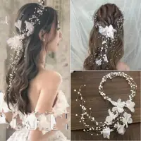 在飛比找ETMall東森購物網優惠-珍珠耳環套裝禮服造型新娘頭飾