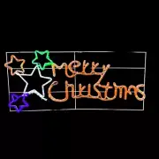 Christmas LED Motif Light Merry Christmas Sign 40x44cm Outdoor Display Sign