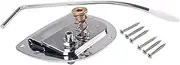 Kisangel 1set Guitar Replacement Parts Pull Bridge Tailpiece Silver Electric Guitar Tremolo System
