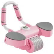 PINK Ab Roller with Elbow Support for Core Workout Exercise Abdominal Equipment