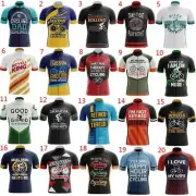 Men Retro Team Cycling Jersey Funny Short Sleeve Cycle Tops Summer Bicycle Shirt
