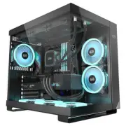 PCCOOLER CPS C3T500 ARGB BK PC Case, Dual-Chamber Mid-Tower ATX Case, Desktop