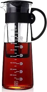 Percolator Coffee Pot Portable Hot/Cold Brewing Filter Coffee Pot Teapot Espresso Ice Cream Drip Glass Percolator Kitchen Accessories Bar Tools (Size : 900ml)