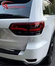 Compatible with 2014-2021 Jeep Grand Cherokee Tinted Taillight Film Third Brake Tail Light Overlay Covers (DARK SMOKED)