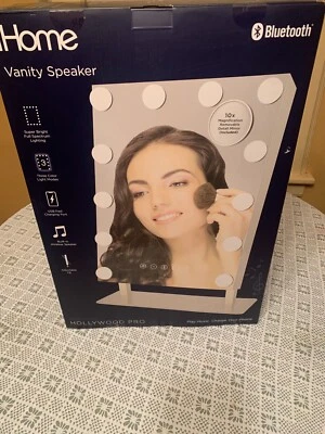 iHome HOLLYWOOD PRO Vanity Stereo Speaker with Bluetooth Speakerphone: ICVBT15SN