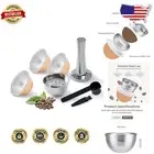 Sustainable Stainless Steel Vertuo Next Reusable Coffee Pods - 6 Pcs + Tamper