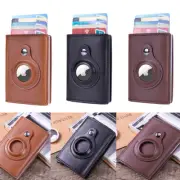 Genuine Leather Credit Card Holder RFID Slim Wallet Smart Wallet for Air Tag
