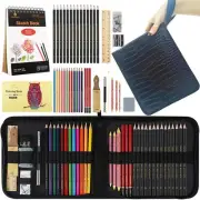 42 Pack Drawing Set Sketching Kit, Art Supplies with 3-Color Sketchbook, colo