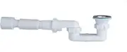 Bath Shower Drain Low Profile p Trap 1 1/2" Flat Kit for White