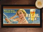 Regal Pale VINTAGE BEER BAR RULES BEER MAT BAR RUNNER Man Cave