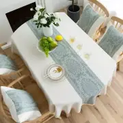 Tablecloth Oval Floral Jacquard Farmhouse Lace Home Decor Ellipse Table Cover