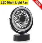 Portable Travel Mini Lamp Fan LED Camping Night Four Light Gear Recharge Lantern