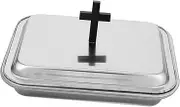 1 Set Communion Tableware Tray Offering Plates for Communion Supplies Cute Distribution Plate Fried Snack Plate Church Supplies Wine Supplies Silver Stainless Steel