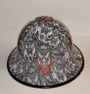 Wide Brim Hard Hat Hydro Dipped in Hog Biker w/ Brim Guard