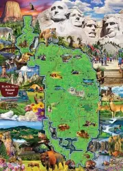 MasterPieces Black Hills Map 1000 Piece Jigsaw Puzzle
