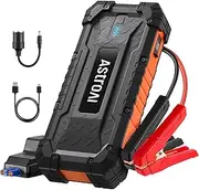 AstroAI S8 Ultra 4000A Car Battery Jumper Starter 24000mah Power Bank (12V DC and QC3.0 Output) for Up to 10.0L Gas & 8.0L Diesel Engines, Portable Jump Starter Box with LED Torch, Jumper Cable