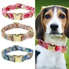 Flower Lettering Leash Dog Collar Personalised Name Custom Made Cat ID Engraved