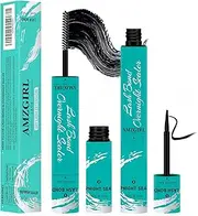 Lash Bond and Seal 12ML Lash Clusters Bond and Overnighter Sealer Lash Glue for DIY Lash Extension Waterproof Long Lasting Bond and Seal at Home(Black Bond+Black Seal)