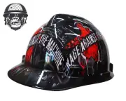 Custom Hydrographic Safty HardHat Mining Industrial RAGE Against The Machine CAP