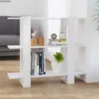 Sturdy Book Cabinet Storage Classic Design Bookshelf Display Room Divider White