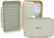 Kingfisher Fly Fishing Waterproof Swing Leaf Euro Nymph Threader Fly Box