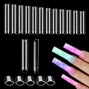 XXL No C Curve Nail Tips for Acrylic Nails 600 XXL Square Nail Tips with bag