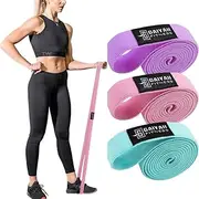 GAIYAH FITNESS Resistance Bands Long - Full Body Resistance Bands Set Body Bands for Working Out Large Loop Resistance Bands for Full Body Workout, Pull Up Assistance,Weight Training Set of 3
