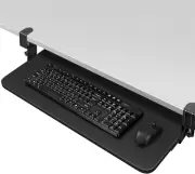Keyboard Tray under Desk Slide Stand Desktop Pull Out Extra Sturdy C Clamp Mount