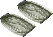 2pcs Outdoor Mosquito Net Hat Face Net Mesh for Hiking Camping Fishing Travel Insect Shield Green