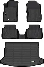 HAFIDI® Floor Mats & Cargo Liner Set Fit for 2024 2025 Subaru Crosstrek & 2024 2025 Subaru Impreza All Weather Protection TPE Anti-Slip Automotive Full Set Floor Liners Custom Accessories - Black