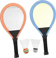 Kisangel 1Set Badminton Racket Lightweight Cloth Rackets for Training Tools for Coordination Communication