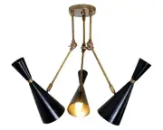 Mid Century Sputnik CYBORG Ceiling Light , Handmade Brass Flush Mount Ceiling