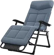 Zero Gravity Lounge Chair, Outdoor Chair Zero Gravity Chair, Patio Lounge Folding Adjustable Chair for Camping, Lawn, Beach, Poolside and Yard Max.200kg Lounge Chair (Color : Breathable Pad, Size :