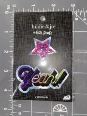 Yeah! Star Patches Appliques Girl Power #GRLPWR Hildie & Jo Sequins Beaded Beads